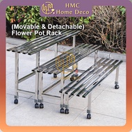 (Movable & Detachable) Multilayer Stainless Steel Flower Pot Rack / Rak Pasu Bunga Bertingkat