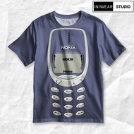 INAWEAR FULLPRINT T-Shirt Nokia 3310 Legendary Old Phone Unisex T-Shirt Distro Nostalgia | P-KShp