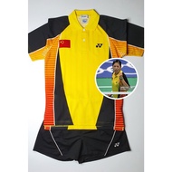SPECIAL YONEX 1473 GAO LING ATHENS OLYMPICS 2004 Women's Yellow Shirt Size S & Pants Size L