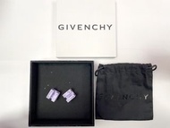 Givenchy rhinestone purple earrings 紫色閃石耳環