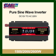 STHRE Easun Pure Sine Wave Inverter 12V/24V to AC110V 220V 2000W 2600W Voltage Converter Power Converter Solar Inverter LED Display SHDSB