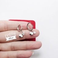 Earrings 925 SilverWanita with White Gold Plating - Authentic 925 Silver Earrings Jewelry - Earrings