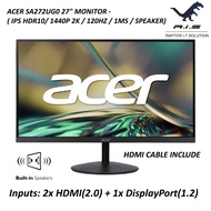 ACER SA272UG0 27" MONITOR - ( IPS / 1440P 2K / 120HZ / 1MS / SPEAKER)