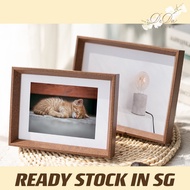 [SG Stock]Simple classic Wooden photo frame 3R/4R/5R/8R/A4 For Table Display Birthday Valentine's Da