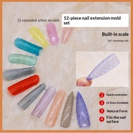 [savemoneyeveryday] 288PCS Colorful Nail Dual Forms Set Full Nail Forms For Reusable Nail Tips Nail 