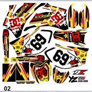 Decal Sticker Striping Fullbody Variasi Yamaha YZ 250 F