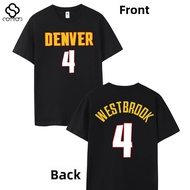 Westbrook Number 4 Jersey Short Sleeve Basketball Casual Sportswear Jokic Team 15 Number Leisure Cot