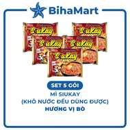 [SET 5 GÓI] - ACECOOK - Mì Siukay hương vị Bò Siukay mì bò Siukay mì cay 7 cấp độ Siukay Mì Siu Kay 