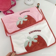 ⚡SG HOT⚡Strawberry Towel Soft Face Washing Bath Dormitory Home Water-Absorbing Quick-Drying Not Easy to Lint Coral Velve