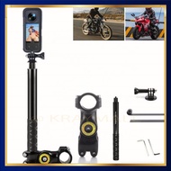 Clamp Bracket Mount Motorcycle Monopod Selfie Stick Insta360 - 556PU817