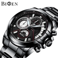 Jam Tangan Pria BIDEN Multifungsi Otomatis Date Tangan Kuarsa Fashion Klasik Semua Tali Baja Tahan A