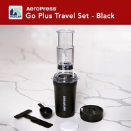 AeroPress Go Plus Travel Coffee Kit [Black] Brew Anywhere | Complete 3-in-1 Portable Coffee System