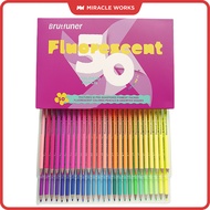 Brutfuner 50 Colors Fluorescent Color Pencil Set Oily Colored Pencils