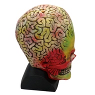 NEW Halloween Mask Attacks Martian Soldie Halloween Mask Full Head Latex Scary Alien Brain Party Mas