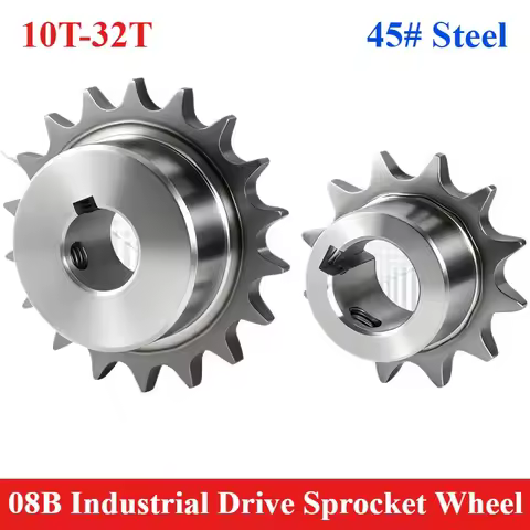 1pc 08B industrial drive sprocket wheel 45# Steel 10 11 12 13 14 15 16 17 18 19 20 21 22 23 24 25 26