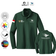 Arials Polo shirt Baju Kaos Kerah Lengan Panjang Maskapai Garuda Indonesia Airlines