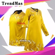 TrendMas Yellow Couple Set T Shirt Muslimah Jersey Labuh Murah Baju Muslimah Jersi Plus Size Microfi