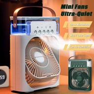 3 in 1 Air Cooler Mini Fan Humidifier Portable Air Conditioner kipas Mini Aircond with 7 Color Light Usb Portable Fan 风扇