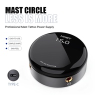 Mast Tattoo Circle Round OLED Power Supply for Rotary Tattoo Machines Supplies Power Supply Tattoo