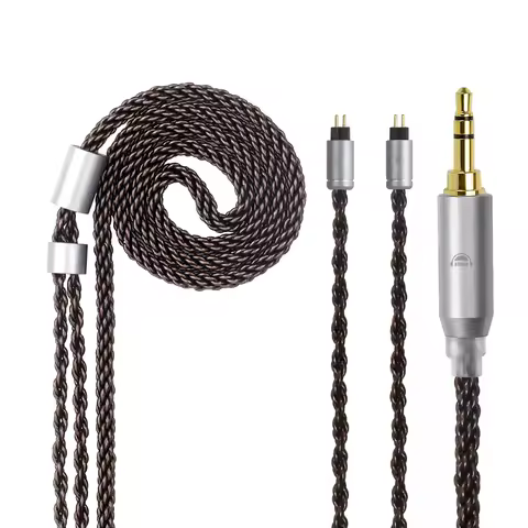 OKCSC ZT8 MMCX 0.78mm A2DC IE400 IE40PRO 8 core Headphone Replacement Cable with 2.5/3.5/4.4mm Balan