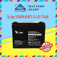 Ắc quy bộ lưu điện ắc quy Vision 6FM75-X (12V-75AH) ắc quy viễn thông