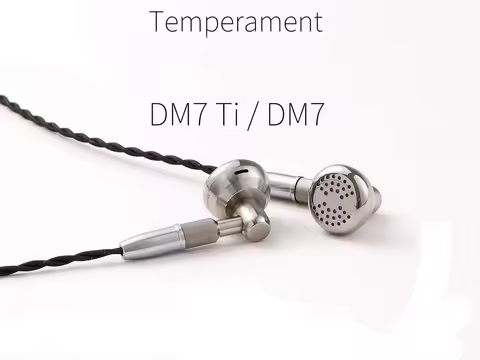 Ksearphone Temeprament DM7Ti DM7 Dual Magnet Flat HiFi Music Monitor Studio DJ Stage Stereo Bass Spo