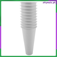 10Pcs Plastic Memorial Flower Vases for Gravesite Decoration White Weather Resistant Funeral Stand  