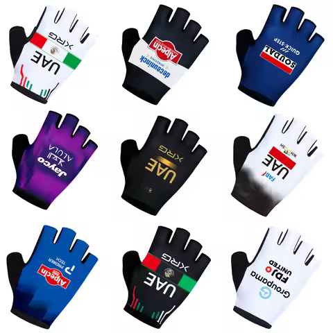 MEXICO 2027 UAE Cycling Gloves Quick Step Half Finger Men Ropa ALPECIN Bike Gloves Running Fitness R