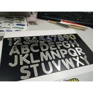 Nombor Plate Motor / No Flat Sekali Papan (Number Chrome) *Free double tape #Code:C09