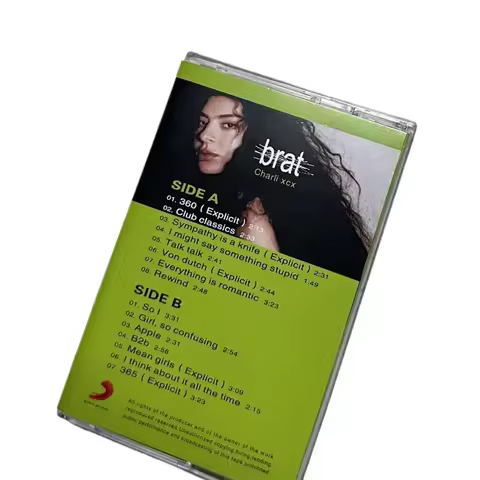 In Stock Charli xcx BRAT Explicit Cassette Tape Hyperpop Rave Dance Electronic Album Brand New Seale