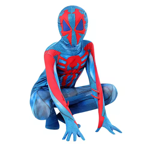 Movie Superhero Spiderman 2099 Cosplay Costume Miguel OHara Child Bodysuit Jumpsuit Halloween Party 