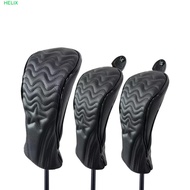 HELIX Golf Wood Cover, PU Leather Waterproof Golf Headcover, Protective Cover 2 Color Hybrid Dustfro