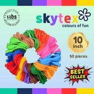 [50 pcs] - 10 inch SKYTEX Colourful Latex Balloons (F10)