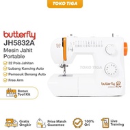 Mesin Jahit Butterfly Jh5832A / Jh 5832 A (Multifungsi Portable)