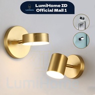 LumiHome Nordic LED Wall Lamp Waterproof Gold Iron 7W 3-5m2 Bedroom Bathroom