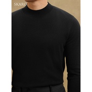 [Pure Cashmere] SKARO Men's Cashmere Sweater Half Turtleneck Sweater Autumn Winter Warm Sweater Base