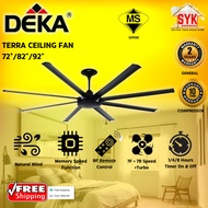 SYK Free Shipping Deka Terra 72 Inch 82 Inch 92 Inch Ceiling Fan DC Motor Remote Control Electric Fa