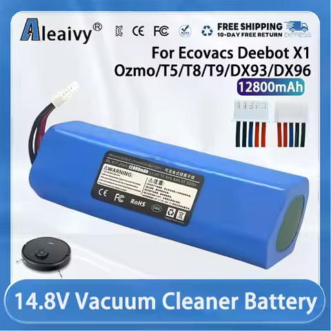 14.8V 12800mAh Original Battery for Ecovacs Deebot X1 Ozmo/T5/T8/T9/DX93/DX96 Robotic Vacuum Cleaner