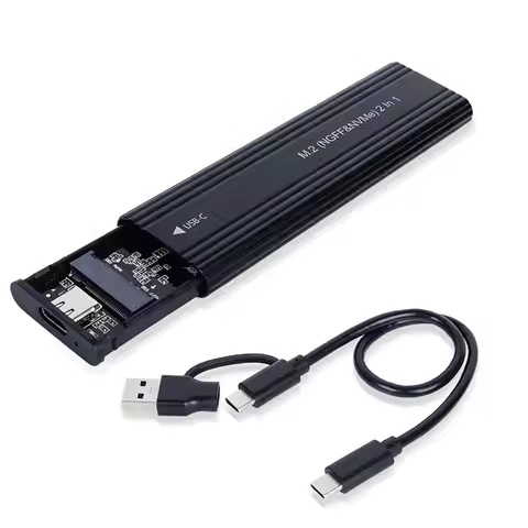 A29F-NVME M.2 SATA Drive External Enclosure 2230/2242/2260/2280 M.2 To USB C 10Gbps SSD Aluminum Cas