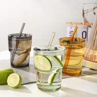 Influencer Bamboo Cup ins Style Straw Coffee Cup Glass Water Cup