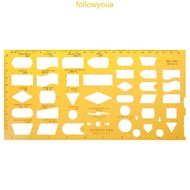 fol K Resin Flow Chart Symbol Drafting Template Ruler Stencil Measuring Tool Student