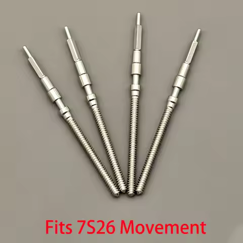 2/4PCS 7S26 Stainless Steel Crown Movement Crown Stem For 7S26 Automatic Mechanical Movement Stem Pa