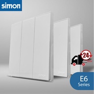 (SIRIM)Simon E6 Series White Color Switch  / Switches &amp; Socket Outlet 5 Star Hotel Switch Design Series Suis Lampu Rumah Modern Frameless Suis Socket Air Cond Heater Doorbell Autogate 13A + USB ChargerSchneider AvatarOn E6 White