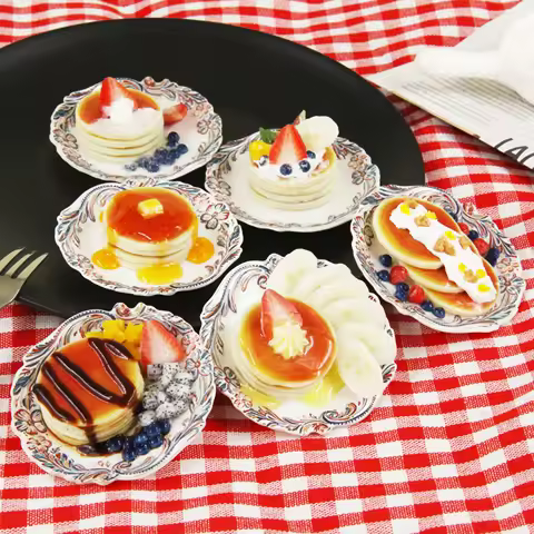 Creative Realistic Pancake Fridge Magnet Miniature Model Highly Realistic Numerous Details Home Offi