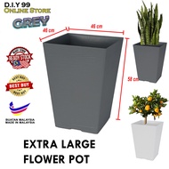 Felton Square Flower Pot / Modern Design Flower Pot Extra Large / Pasu Bunga Berquality Segi Empat B