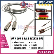 Dây Chuyển Audio 3.5 Ra 2 Av Hoa Sen Belkin Đức Dây Loa 1 Ra 2 Dây 1 Đầu 3.5 Ra 2 Đầu Av Cao Cấp Dài