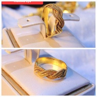 1g Light Gold Ring/ Women's Light Gold Ring Light Gold Braided Ring