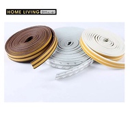 6mm Thick D-Ring for Self-Adhesive Wooden Door Frame Soundproofing, Dust Prevention, Damping Roll 6m