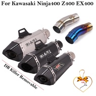 For Kawasaki Ninja400 EX400 Z400 2017 - 2021 Motorcycle Yoshimura Carbon Fiber Exhaust System Escape