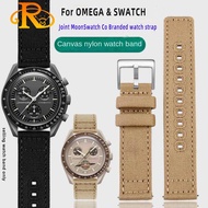 Quick Release Canvas Watchband 20mm For Omega X Swatch Joint MoonSwatch Planetary Outdoor Sports Nylon Strap Men Women Bracelet